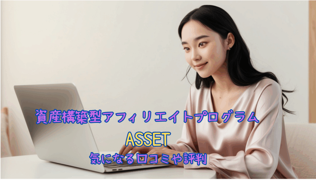 資産構築型アフィリエイトプログラムASSETの気になる評判や口コミ
